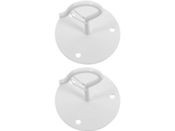 Kit de 2 Ganchos de Teto Inoomp para Pendurar Plantas, Brancos, em Metal À Ferrugem com Design Flexível Anti queda, CHABERLU