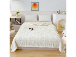 Manta de Lã Berbere Fansu em Cor Sólida com Estampa Jacquard Folhagem Super Macia e Fofa Ideal para Cama Lençó