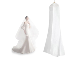 Capa Protetora Contra Poeira Para Vestido De Noiva, 183x60cm, Capa Para Vestido De Noite Com Zíper Para Guardar Vestidos Ou Casacos Longos
