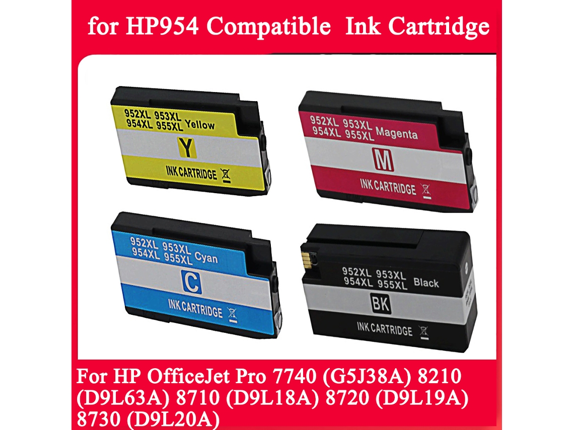 1pc Cyan-cartuchos De Tinta De Substituição Para Hp954 954xl, Compatíveis Com Hp Officejet Pro 8720 8210 8710 8730 7740 Impressoras Para Hp954 954xl