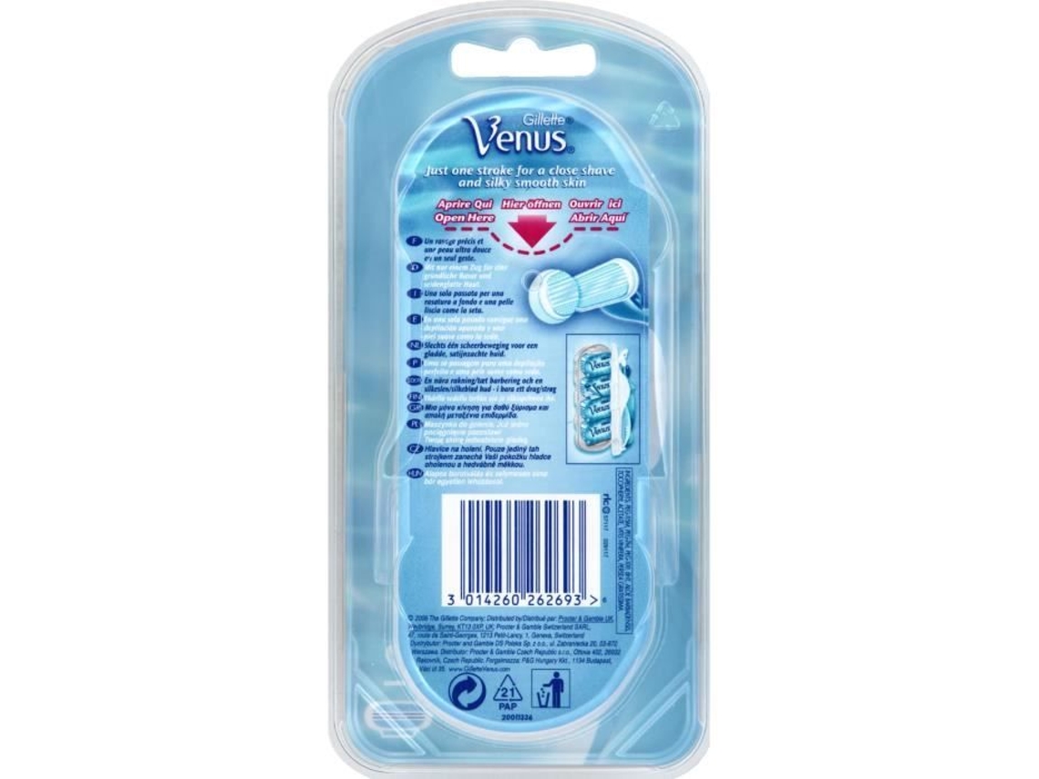 Venus Lâmina Feminina Com 2 Refis De Lâmina Gillette