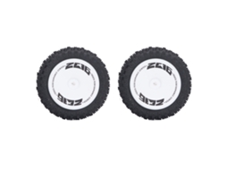 2pcs Pneu Dianteiro De Borracha E Plástico Para Carro Controle Remoto Wltoys 1/12 124007 Preto E Branco