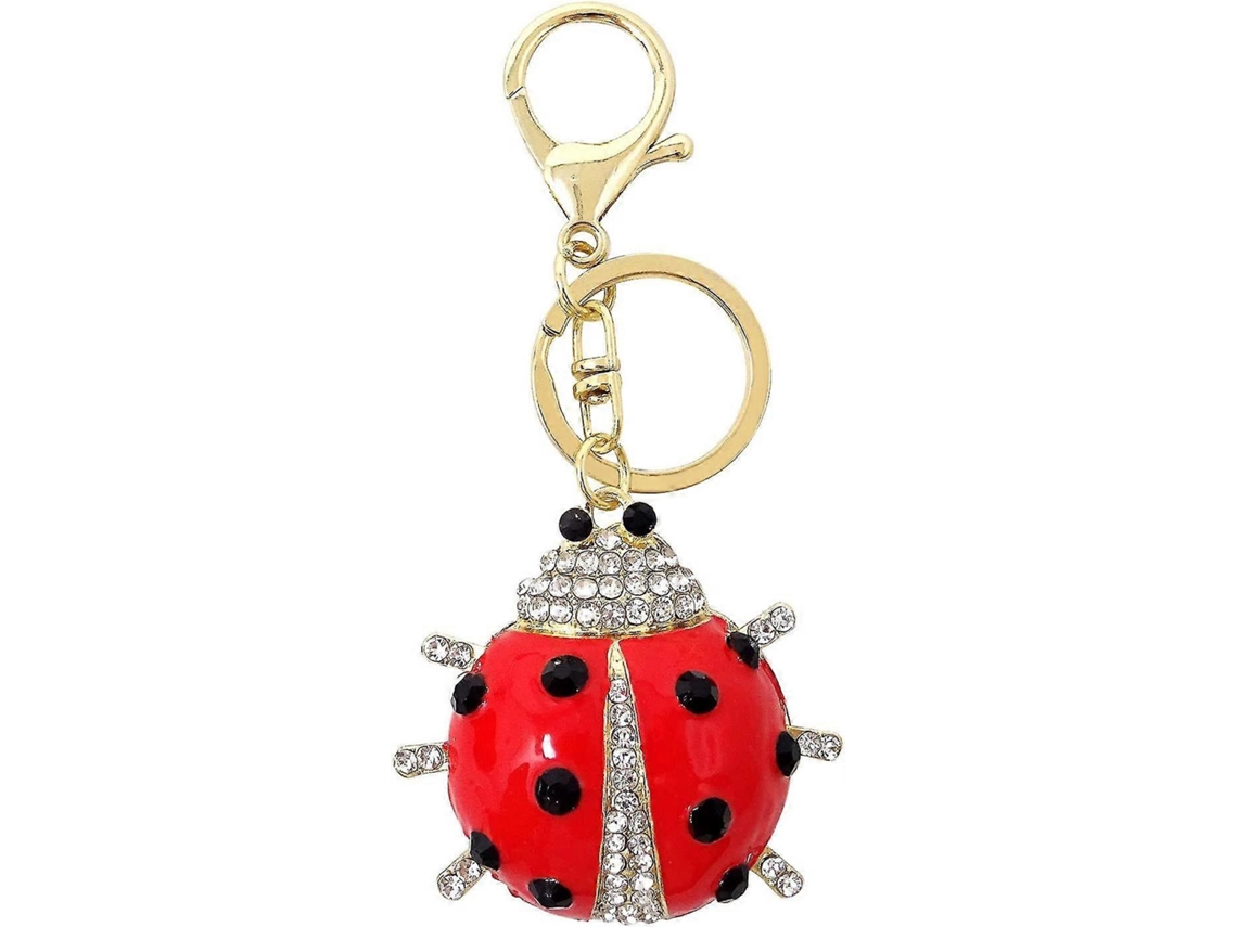 1 Chaveiro De Metal Joaninha Com Strass, Joaninha De Cristal Brilhante, Pingente, Insetos Aquaforge