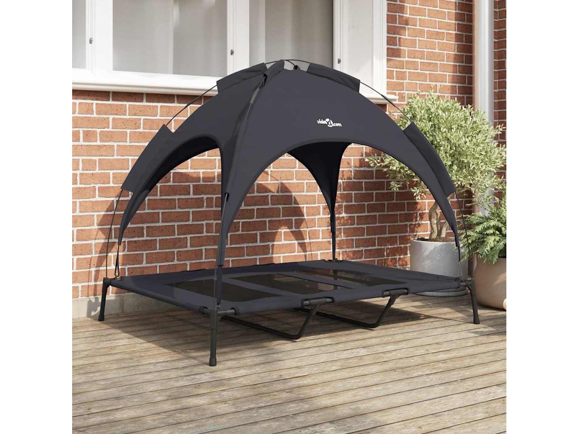 Vidaxl Cama Para Cachorro Manual Preto 122 X 93 X 106,5 Cm Aço