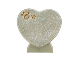 Forma Coração Verde Musgo Pedra Memorial Pet Cão Diy Resina