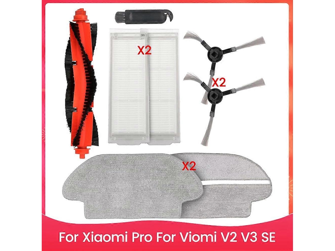Kit De Acessórios Para Aspirador Robô Mop Pro, V2 V3 Se: Escova Lateral Principal, Filtros Hepa, Panos De Limpeza E Muito Mais._ptg