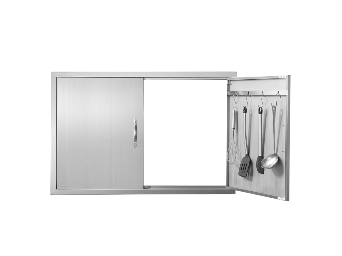 VEVOR 990X660 Mm Porta de Acesso À Ilha de Churrasco Porta de Cozinha Ao Ar Livre de Aço Inoxidável
