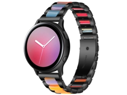 Bracelete Aço Inoxidável + Resina Turmalina para Garmin Forerunner 645