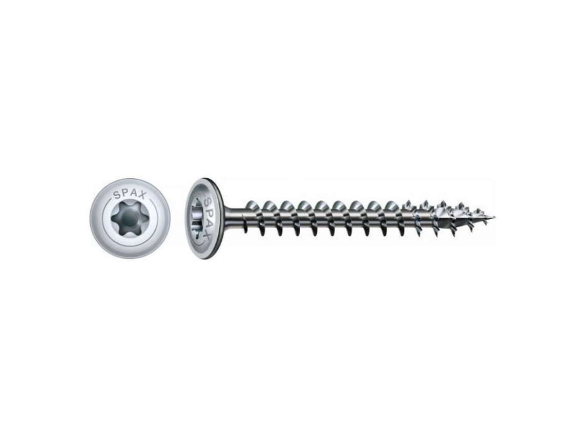 Parafusos para Madeira SPAX Cabeça de Disco Wirox 6X280 Mm Rosca Completa Caixa com 50 251010602805