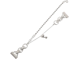 Pulseira De Aço Inoxidável Estilo Corrente, Compatível Com O