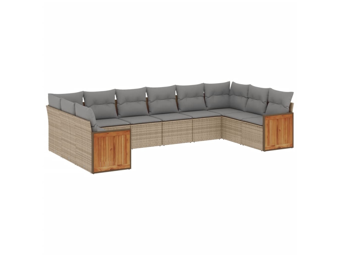 Garden Sofa Set, Garden Sofa Sets Vidaxl Bege Rattan / Vime (n/a)
