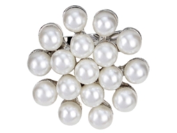 Broche Flor Decoração Com Strass E Pérola Falsa