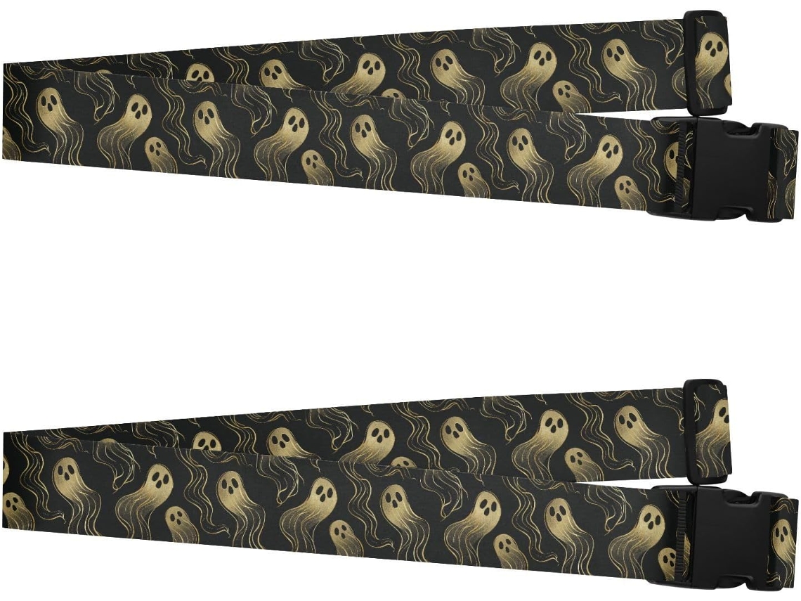 Conjunto De 2 Alças Bagagem Estilo Vintage Slow Ghost, Douradas E Pretas, Ajustáveis, Portáteis, Para Homens E Mulheres