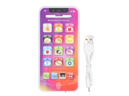 Mali brinquedo Educativo Telefone Infantil com Luzes Led e Volume Ajustável Roxo