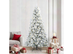 Vidaxl Árvore De Natal Articulada Artificial Branco 240 Cm Pe E Pvc