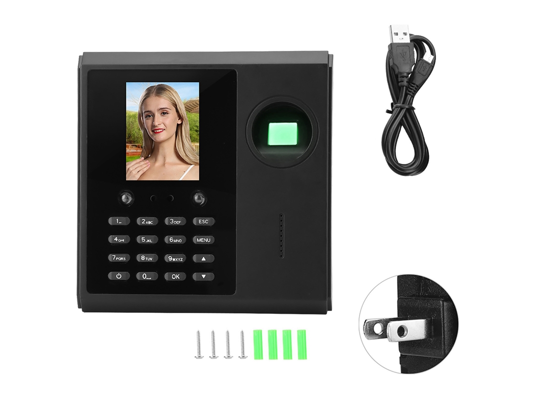 Equipamento Integrado De Controle De Acesso E Frequência Em Rede Com Tela Colorida De 2,5 Polegadas (reconhecimento Facial E Digital)