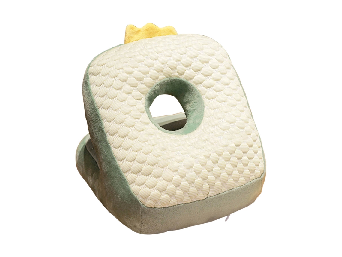 Almohada para Siesta Suave Y Transpirable Con Diseño de Dinosaurio Verde, Ideal para Biblioteca, Oficina Y Hogar