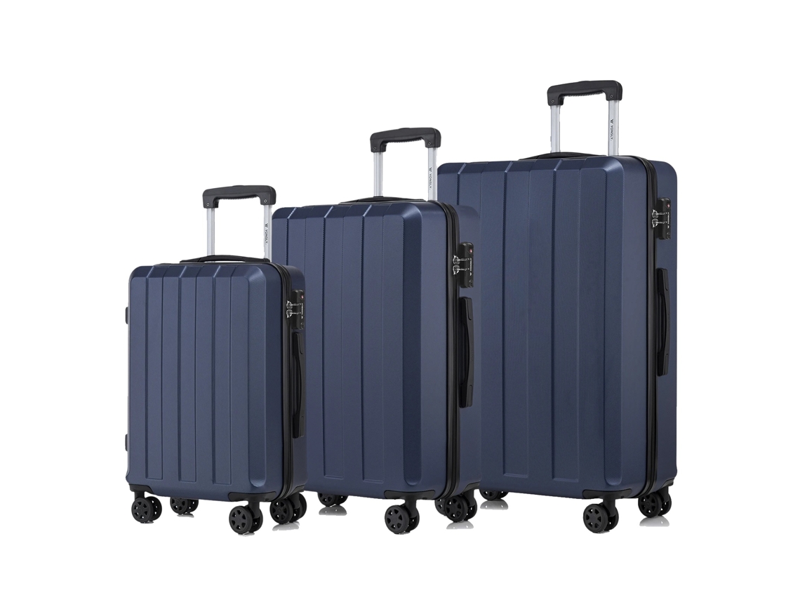 Conjunto De Malas, Leve, Cadeado Tsa, Azul Profundo (20+24+28 Polegadas)