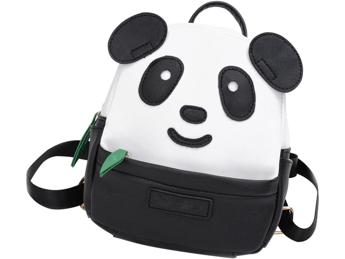 Mochila Fofa De Panda Para Meninos E Meninas, Pequena Mochila Escolar Preta Para Viagens.