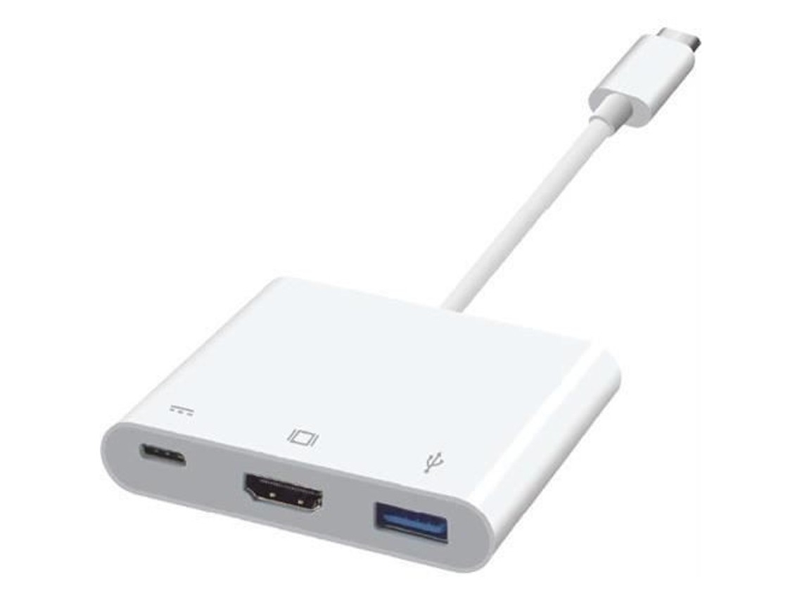 Adaptador Hub Usb-c Earz Mobile Gear, Branco
