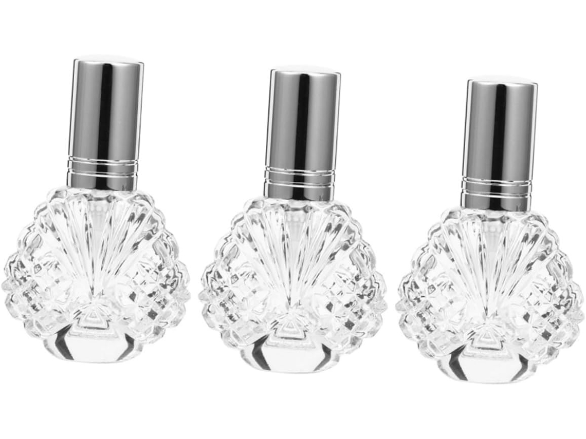 De 3 Frascos De Vidro Vazios E Recarregáveis Para Perfume E Líquidos Cosméticos