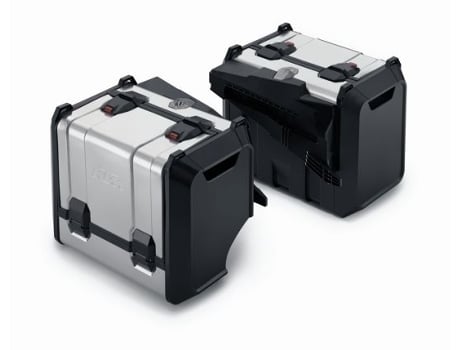 Conjunto de bagagem para motocicleta Touring cinza