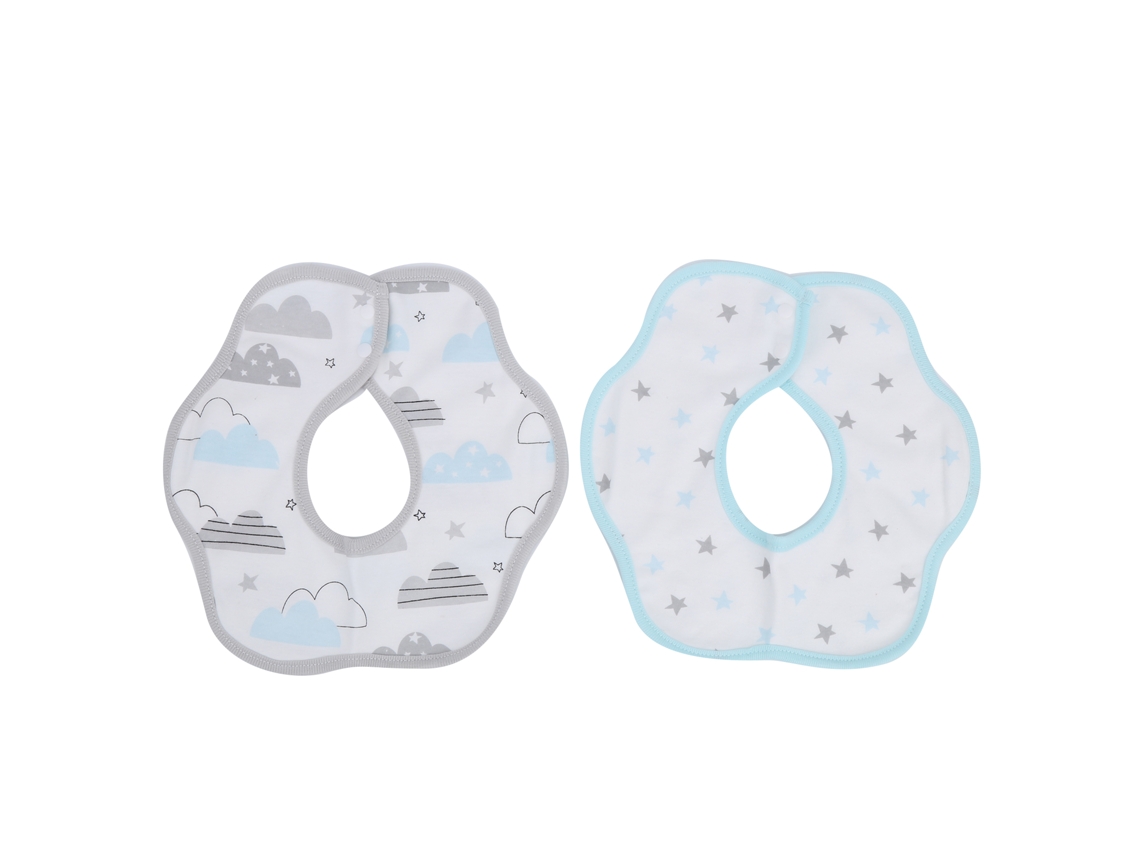 Mali 2pcs Babadores Algodão 8 Camadas Absorvente Estampa Nuvem Bebê 3 24 Meses Unissex