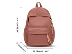 Mochila Impermeável Resistente À Mochila Escolar Júnior para Mulheres Vermelha