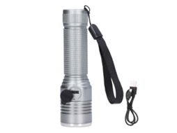 2026 linterna Led Telescópica Zoom 2000lm Função Protectora Barril de Liga de Alumínio para Camping Ao Ar Livre Cinza