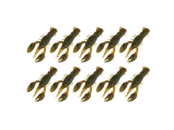 Isca de Pesca Soft Crawdad para Bass Verde 10pcs