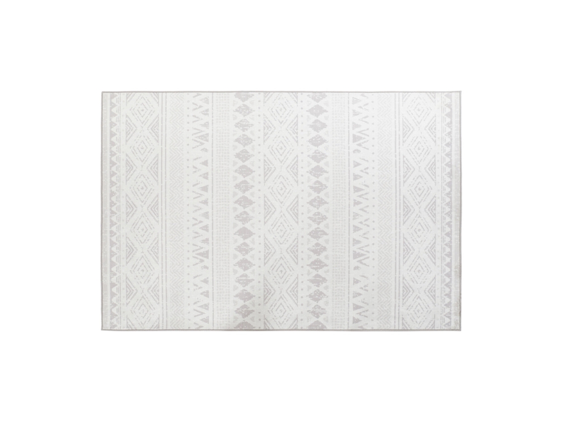 Tapete de Poliéster 260 G/m², Estampa Ikat Cinza, 160 X 230 X 0,4 Cm ALEXANDRA HOUSE LIVING