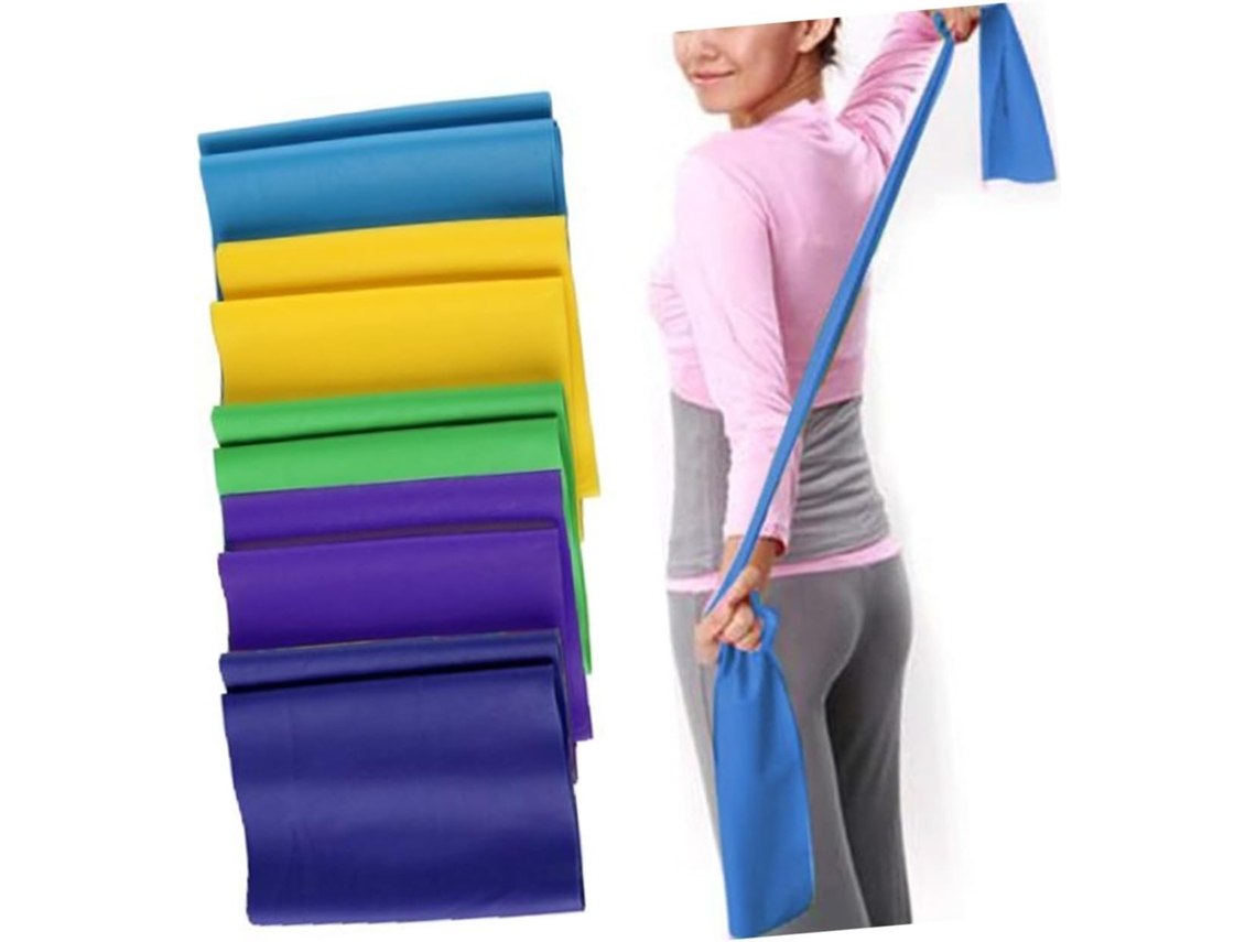 Faixa Elástica De Resistência Para Yoga, Exercícios Físicos, Flexível E Larga Treino Cintura, Braços Pernas
