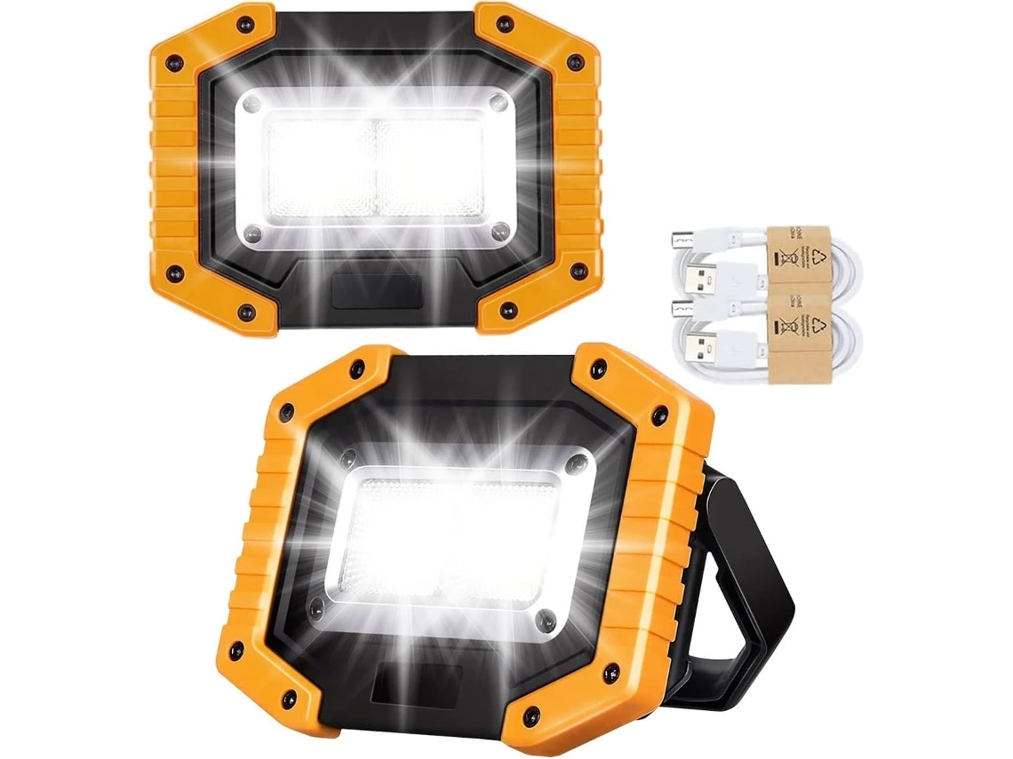 Refletor Led De Trabalho 30w Recarregável Usb Magnética 3 Modos Ip65