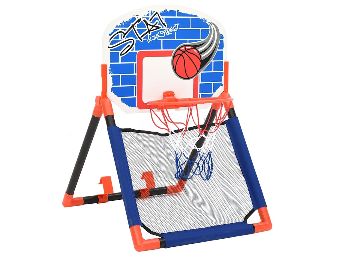 Vidaxl Conjunto De Basquetebol Multifuncional Infantil Piso E Parede