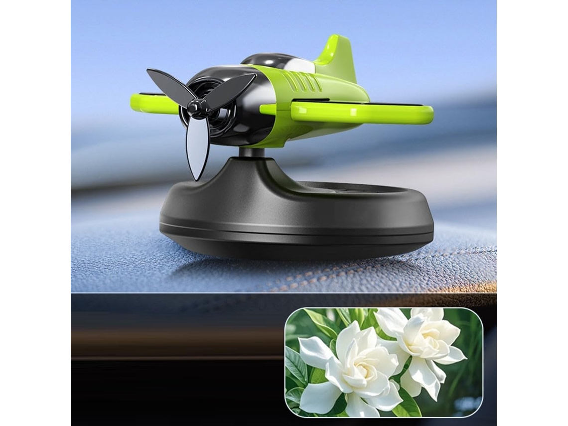 Difusor De Aromatizador Ar Para Carro Movido A Energia Solar, Purificador De Ar Com Design Hélice Giratória E Pastilhas