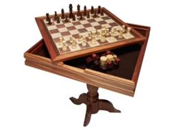 Jogo De Xadrez, Damas, Gamão, Mesa De Jogos De Tabuleiro 44 Cm Vevor