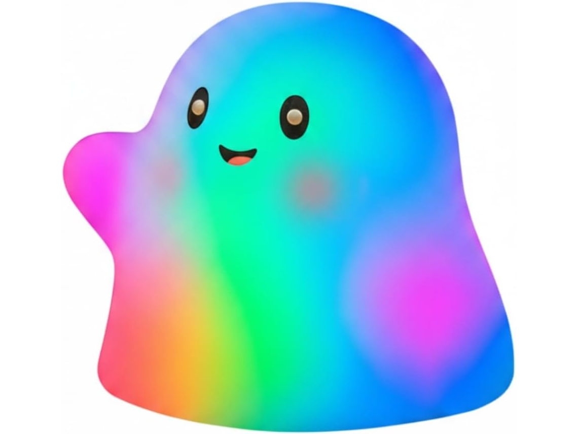 Luminária Noturna Specters De Silicone, Compacta E Com Design Desenho
