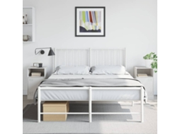 Vidaxl Mesas De Cabeceira 2 Pcs 34,5x39x62 Cm Aço Branco