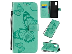 Capa De Couro Com Aba Horizontal, Padrão De Borboletas Em Relevo 3d, Com Suporte, Compartimento Para Cartões E Carteira Para Samsung Galaxy A71 5g.