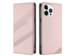 Capa De Couro Com Suporte E Estampa Estilo Punk Para Iphone 13 Pro Max De 6,7 Polegadas