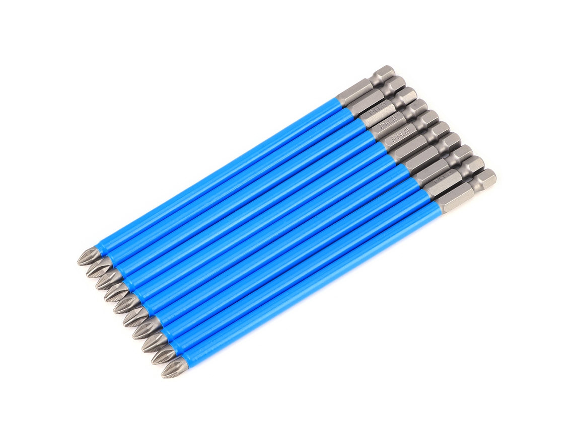 10 Peças De Parafusadeira Ph2 150mm Aço Liga S2 Antiderrapante Magnético Forte