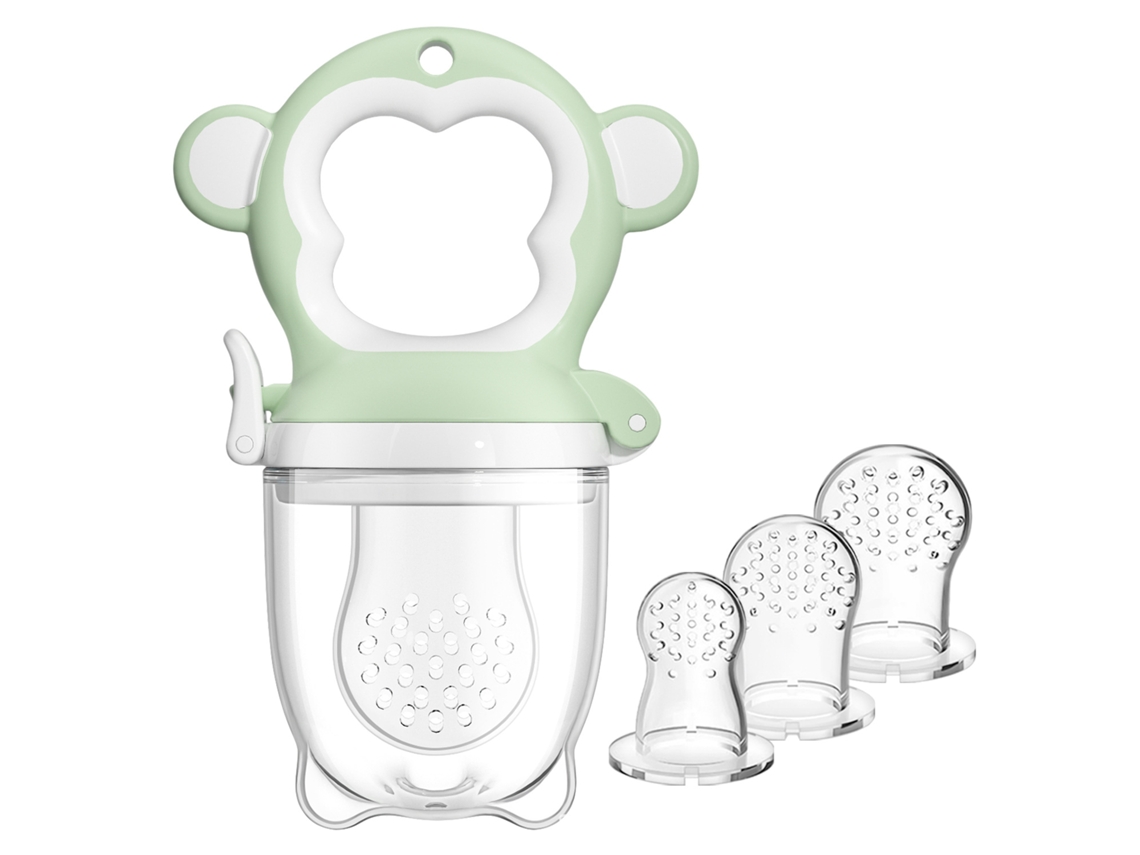 Alimentador De Frutas De Silicone Para Bebês, Brinquedo De Escovar Dentes Lilás, Para Bebês Que Querem Comer - Verde
