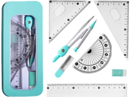 Conjunto De Réguas Para Desenho, Régua E Transferidor
