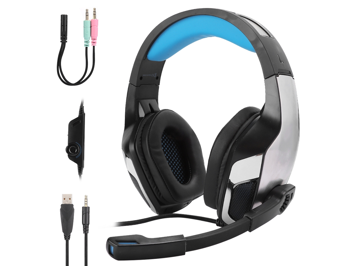 Aetheria fone de Ouvido Gamer com Microfone Bass Led Leve para Celular e Computador