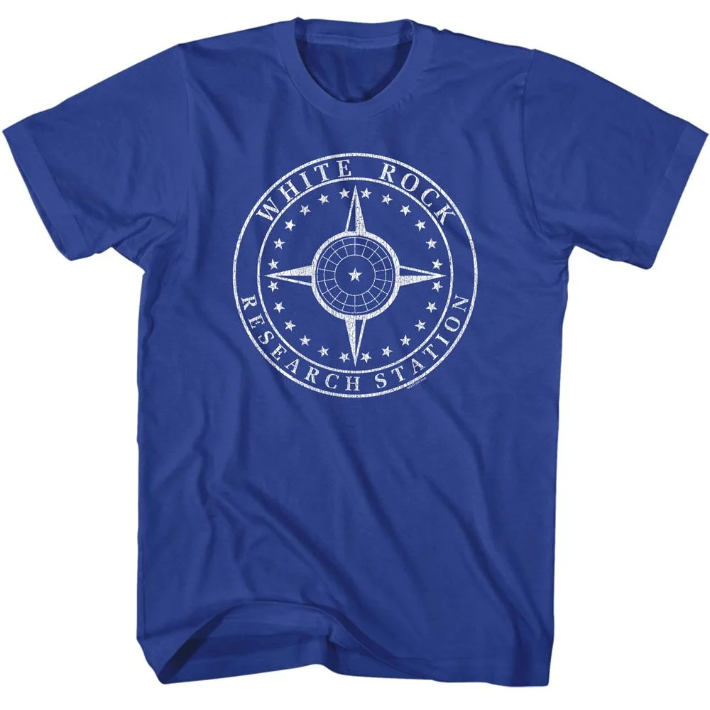 Rockinstone Stargate White Rock Research Solid Royal Adult T-shirt Size:m