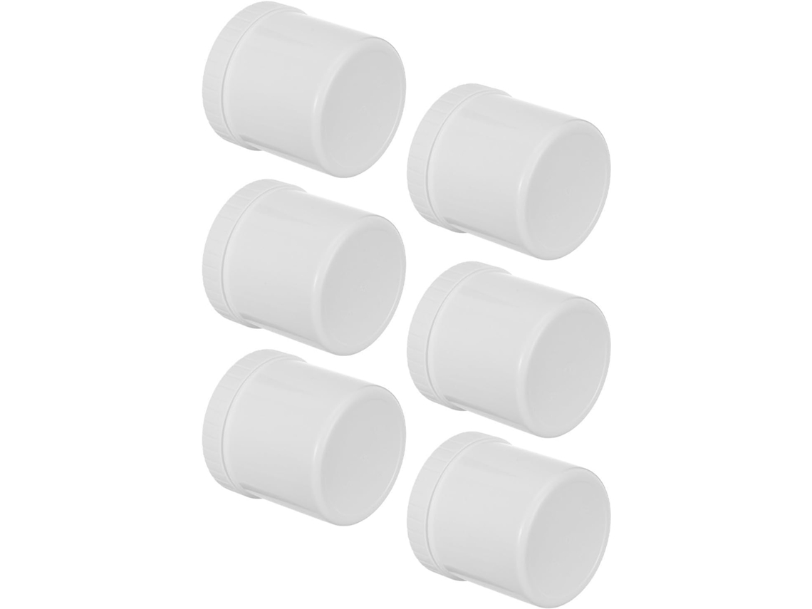 Conjunto De 6 Recipientes Herméticos 500ml Para Alimentos, Em Hdpe, Com Boca Larga, Ideais Para Grãos E Farinha, Para