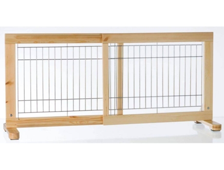 Barreira de Automóvel para Cães  Largura Regulável (Castanho - 65-108cm - Madeira)