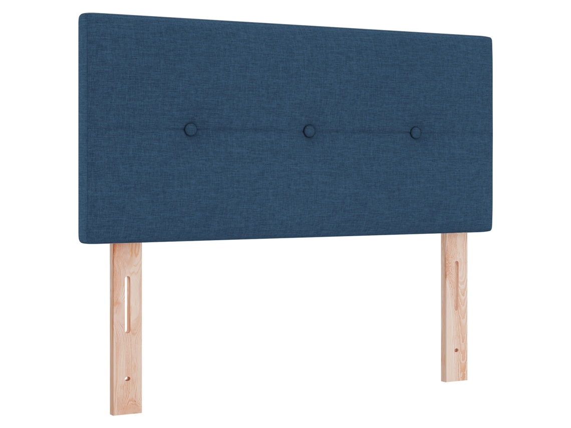 Conjunto 1 Cabeceira De Cama Estofada Vidaxl Azul Tecido (90 Cm)