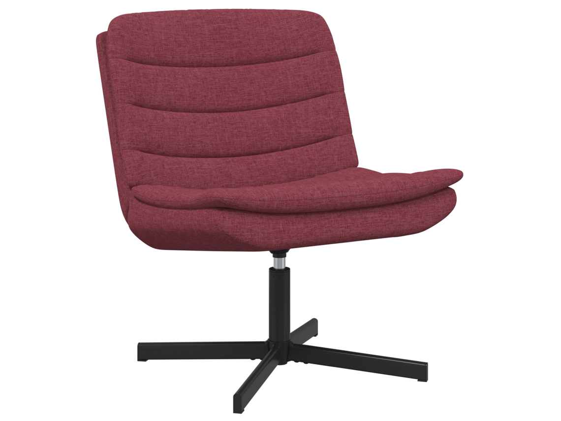 Conjunto 1 Cadeira Giratória Vidaxl Vermelho Tecido (63 X 75 X 76 Cm)