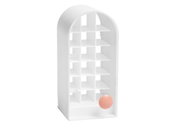 Rack de Armazenamento de Batom com 18 espaços e porta anti poeira moldagem de castelo branco S/MARCA